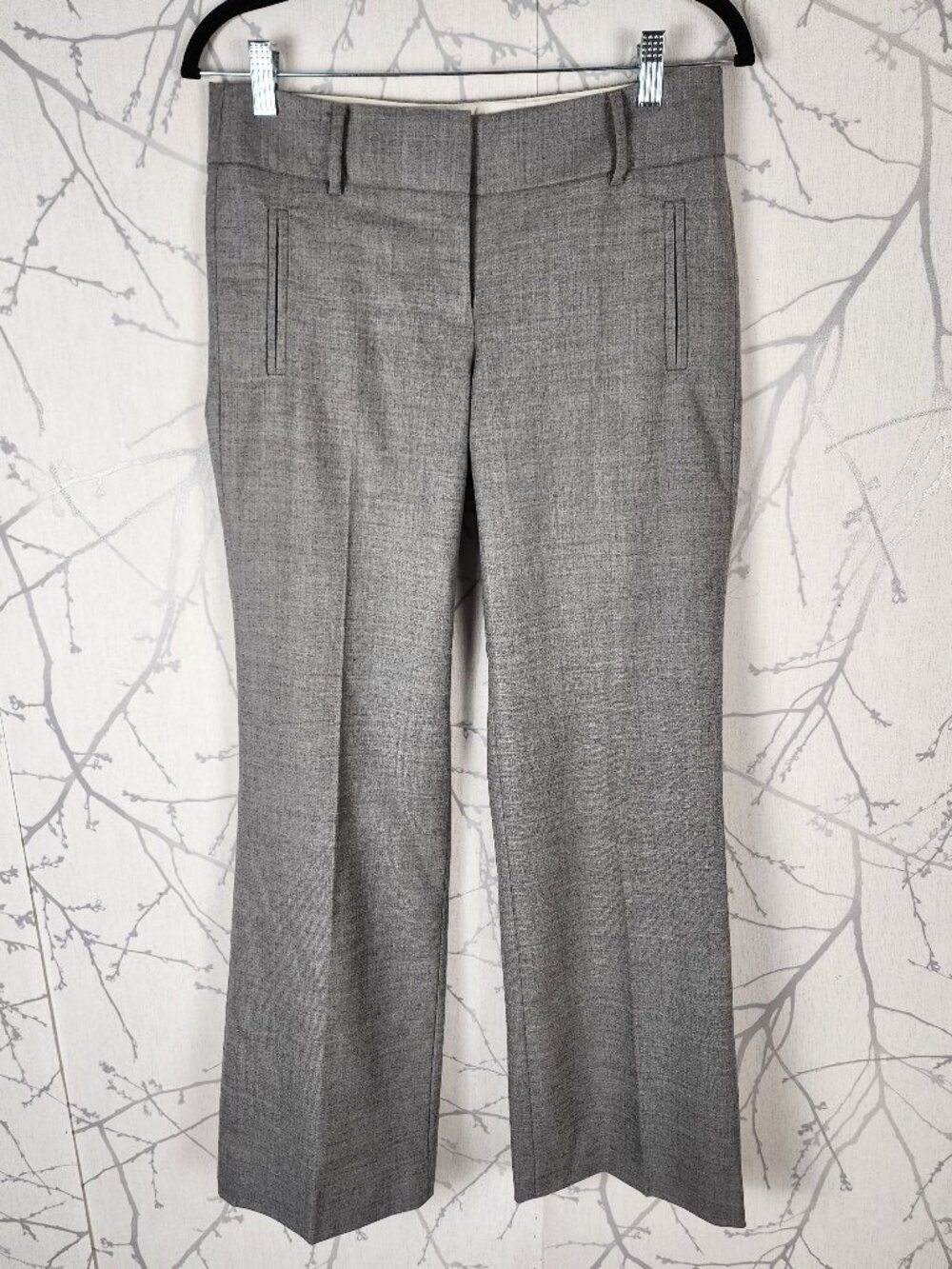 J. Crew Gray Wool Blend Mid Rise Straight Leg City Fit Trousers